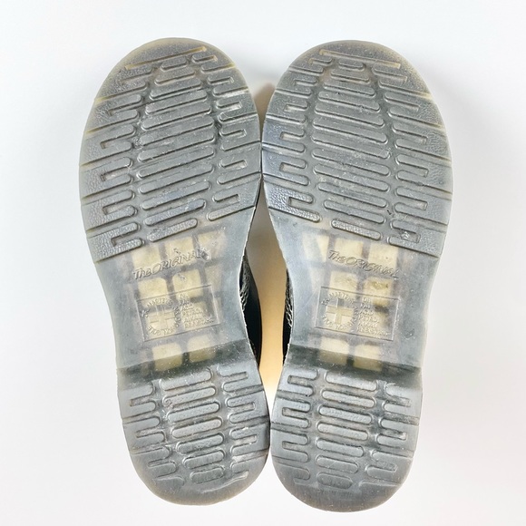 RARE Dr. Martens Pascal Leather 8-Eyelet Boots in Black/White Cristal Suede 5 - Picture 4 of 12